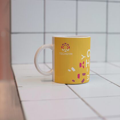 Printed ceramic mug